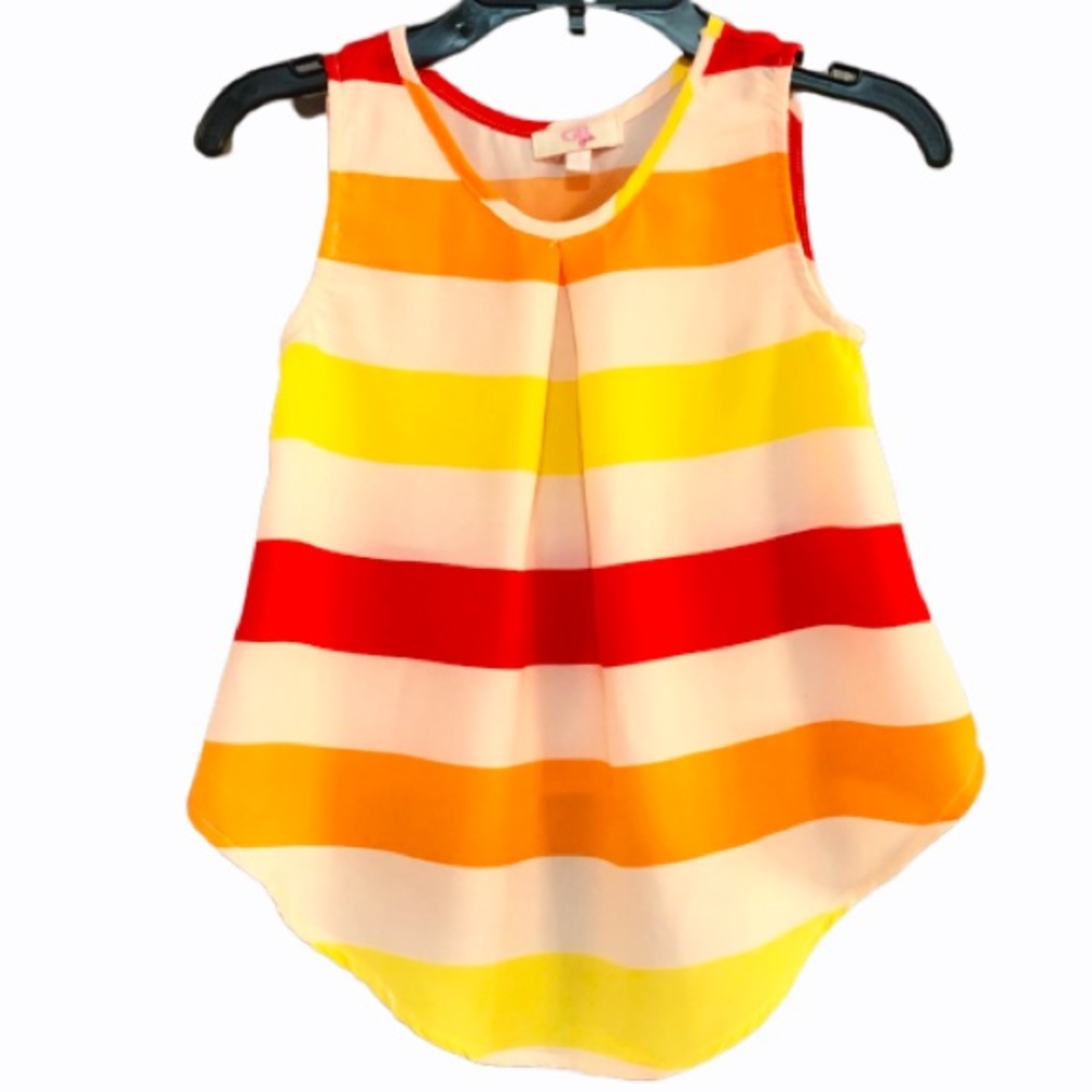 GB Girls Sleeveless Striped Blouse